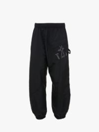 TWISTED JOGGERS WITH ANCHOR LOGO EMBROIDERY in black | JW Anderson US