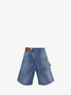 TWISTED WORKWEAR DENIM SHORTS in blue | JW Anderson US