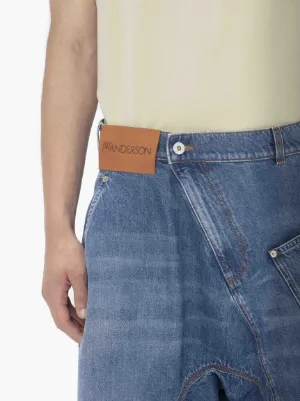 TWISTED WORKWEAR DENIM SHORTS in blue | JW Anderson US