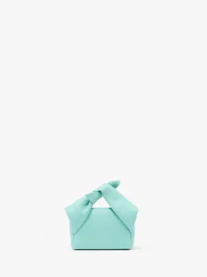 TWISTER WITH BOW DETAIL - SMALL LEATHER TOP HANDLE BAG in