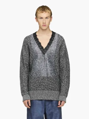 Lace edge sweater discount