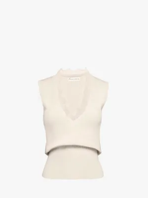 Vネック レーストリム ベスト in ニュートラル | JW Anderson JP
