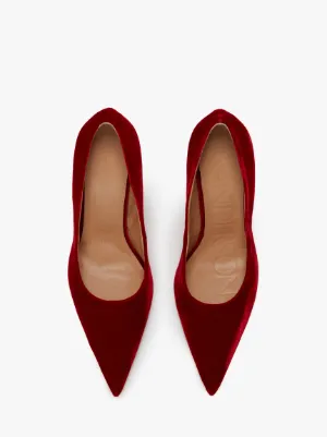 Red pumps flat online