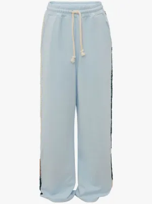 WIDE LEG CONTRAST STITCH TRACK PANT in 