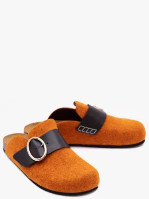 WOMEN'S FELT LOAFER MULES in orange | JW Anderson