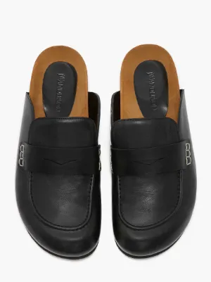 leather slide mules
