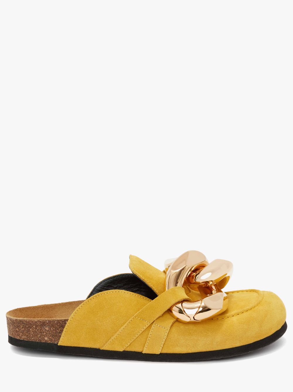 WOMEN'S SUEDE CHAIN LOAFER MULES in yellow | JW Anderson