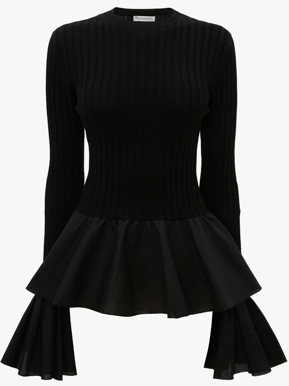 WOVEN CONTRAST UNDERPINNING in black | JW Anderson