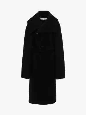 Black wrap coat womens online