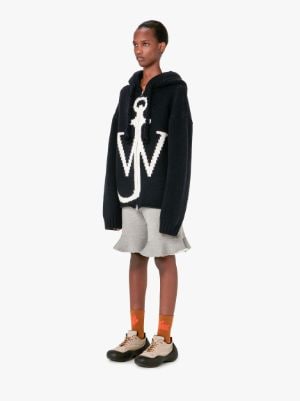 ジップアップ パーカー in ブラック | JW Anderson JP