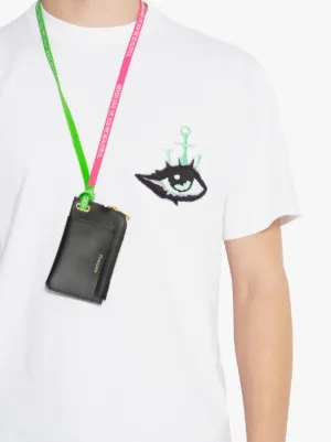 ZIP-UP LEATHER CARDHOLDER WITH SILICONE STRAP in black | JW 