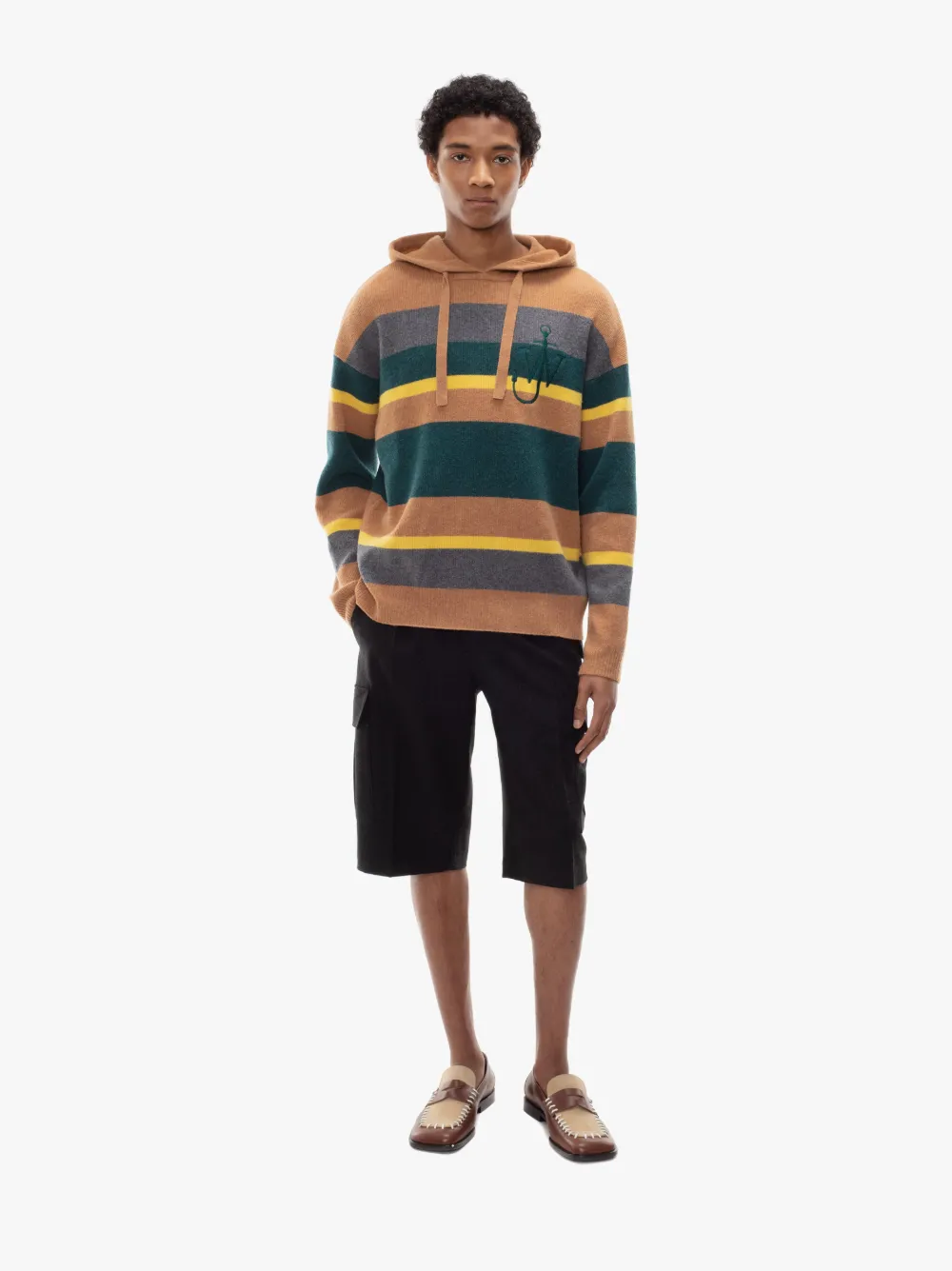 ストライプ ニットパーカー in ニュートラル | JW Anderson JP