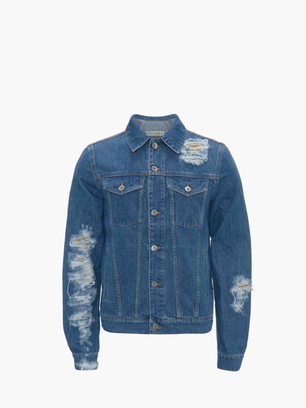 ジェイダブリューアンダーソン  23SS  DISTRESSED DENIM JACKET デストロイ加工デニムジャケット  メンズ L