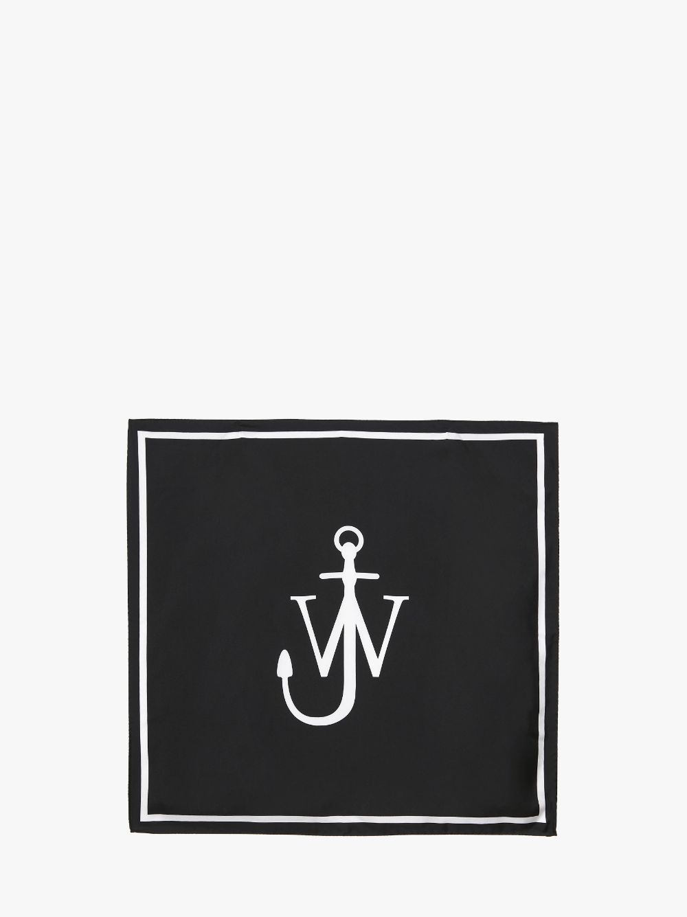 アンカーロゴ シルクスカーフ in ブラック | JW Anderson JP