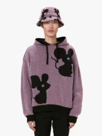 マウスモチーフ ニットパーカー in ブラック | JW Anderson JP