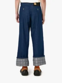 JW ANDERSON LOGO GRID TURN UP JEANS 希少44
