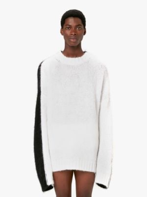 カラーブロック クルーネック セーター in ホワイト | JW Anderson
