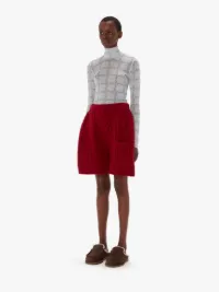 ケーブルニット ショートパンツ in レッド | JW Anderson JP