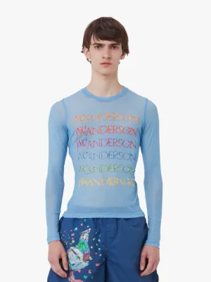 プライドカプセル シアーロングスリーブトップ in ブルー | JW Anderson JP