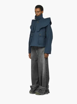 オーバーサイズカラー トレンチジャケット in ブルー | JW Anderson JP