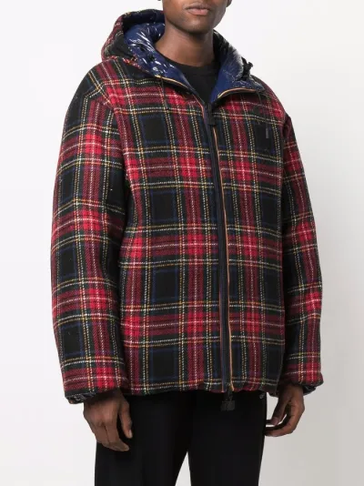 ジャケット・アウター R&D.M.Co TARTANCHECK HOODED LONG BLOUSON R&D.M.Co TARTANCHECK HOODED LONG BLOUSON