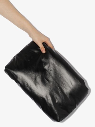 grey designer clutch bag