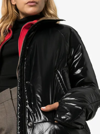 patent puffer jacket