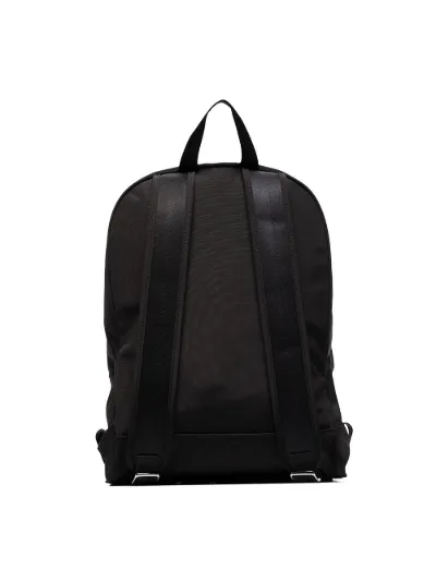 black embroidered backpack