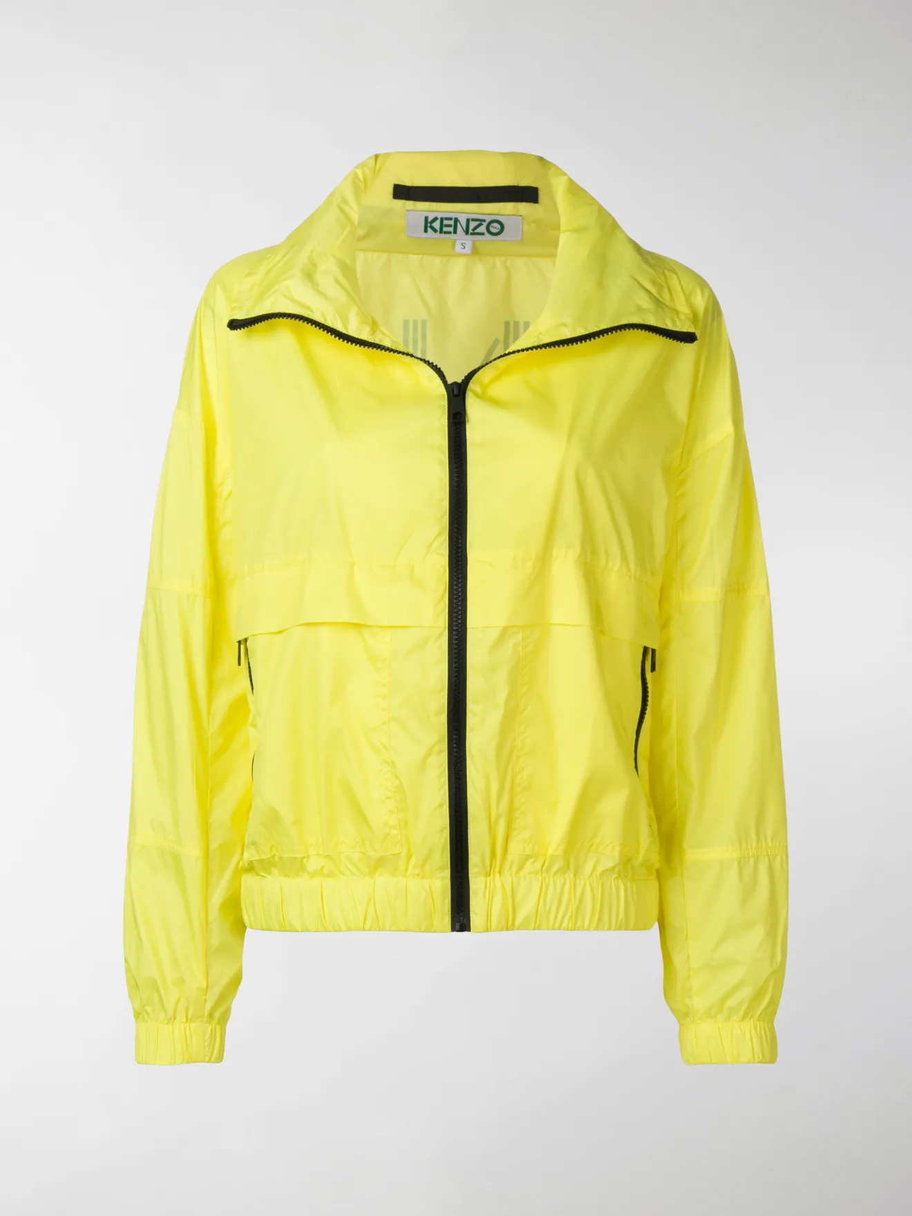 yellow cropped windbreaker