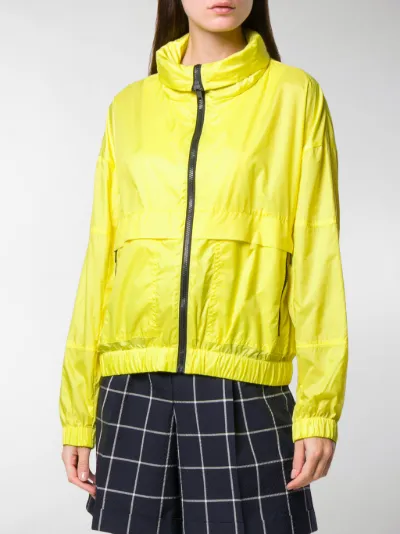yellow cropped windbreaker