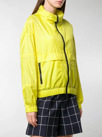 yellow cropped windbreaker