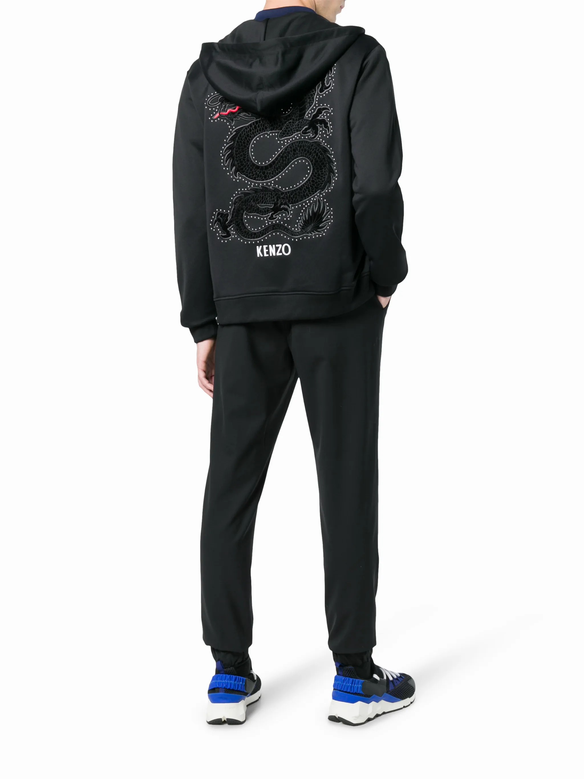 Shops Kenzo paris black embroidered dragon sweatshirt