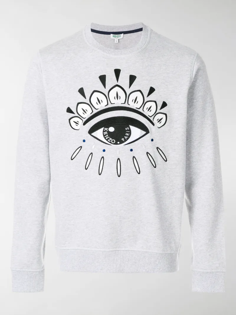 kenzo eye hoodie grey