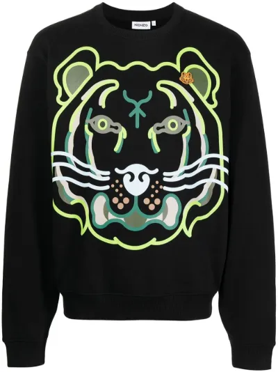 Kenzo sweatshirt black and green hotsell