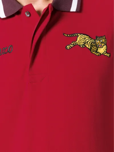 red kenzo polo shirt