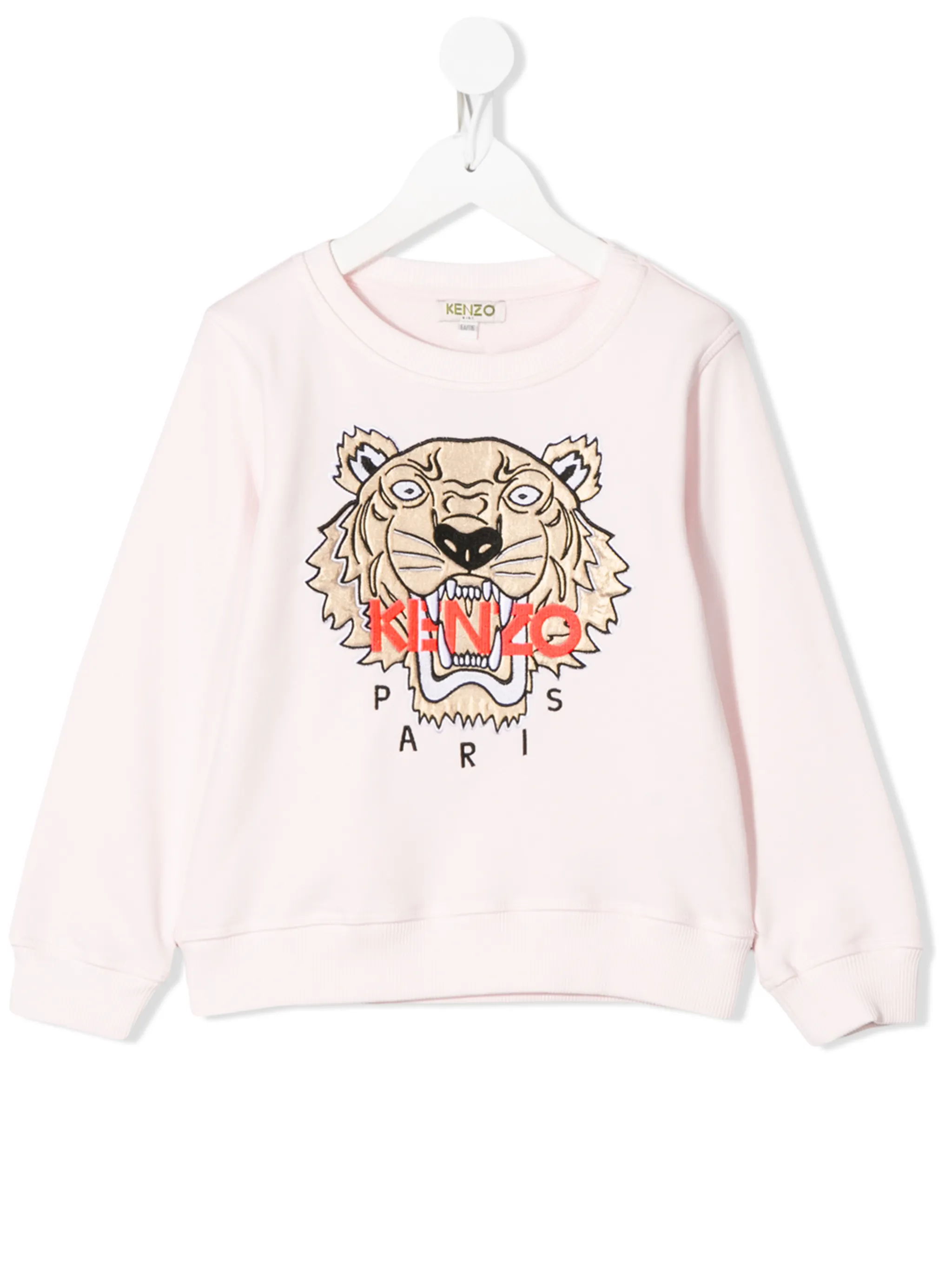 Kenzo Paris Pink Tiger good all embroidered Sweater crew neck