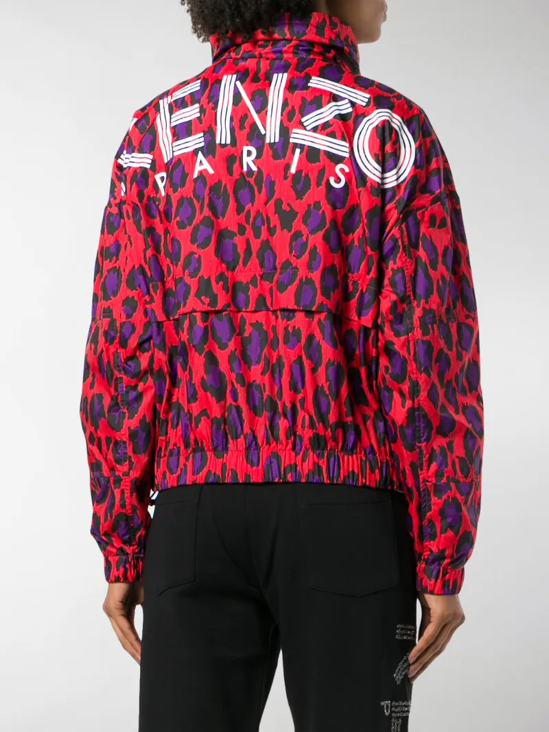 kenzo leopard coat