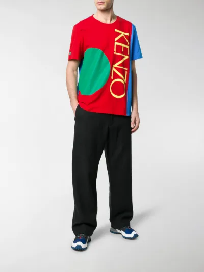 kenzo color block shirt