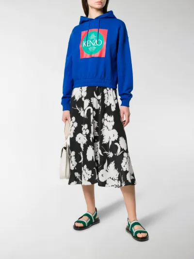 kenzo logo hooded sweatshirt