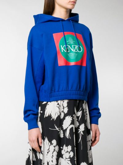 kenzo logo hooded sweatshirt