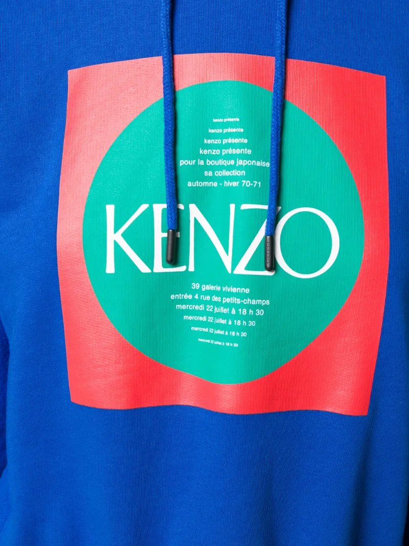kenzo logo hooded sweatshirt