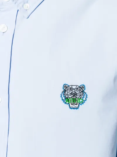 Kenzo Mini Tiger button-down shirt blue 