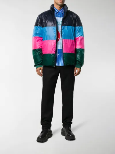 colour block puffer