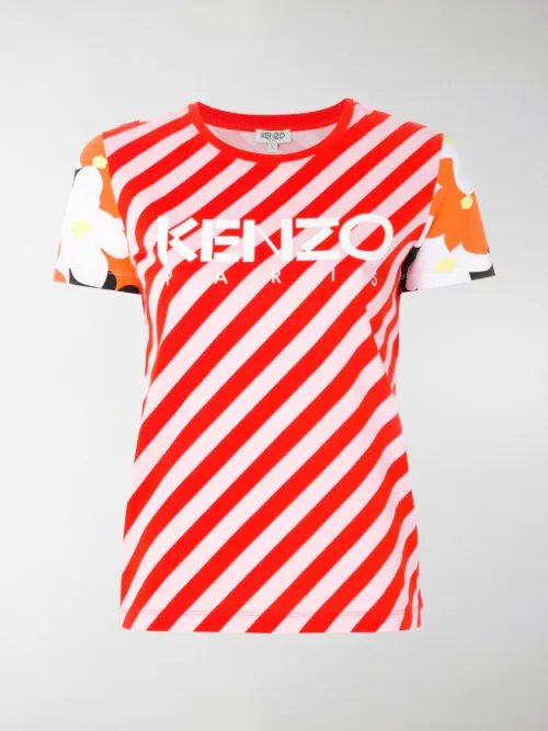 Kenzo - T-shirt a righe Paprika