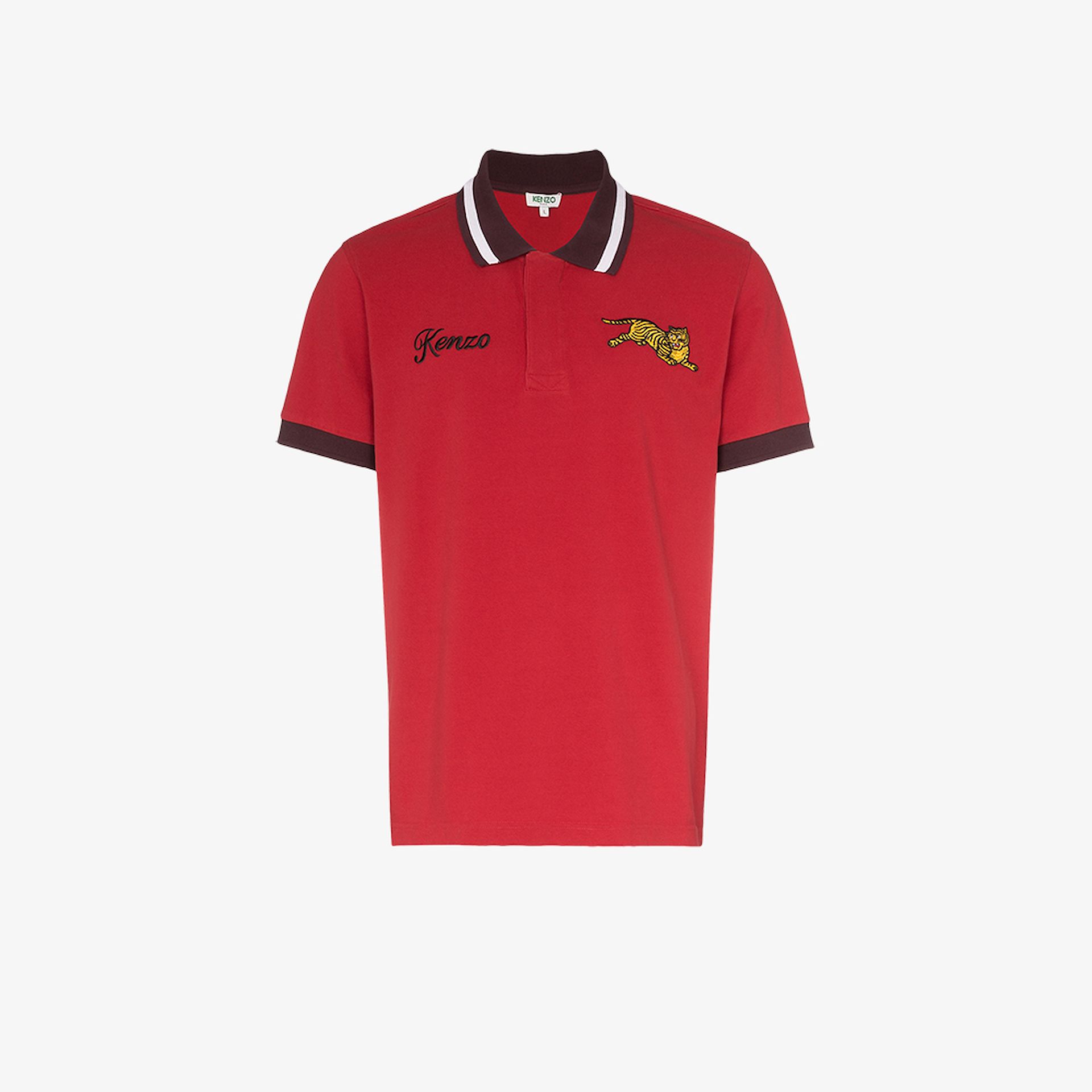 red kenzo polo shirt