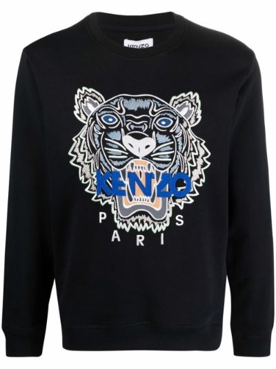 tiger-embroidered cotton sweatshirt | Kenzo | Eraldo.com US