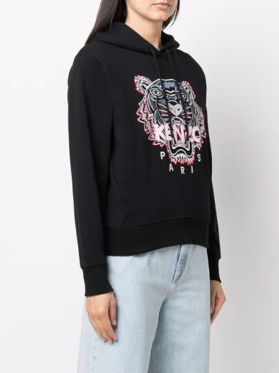 Tiger-embroidered hoodie | Kenzo 