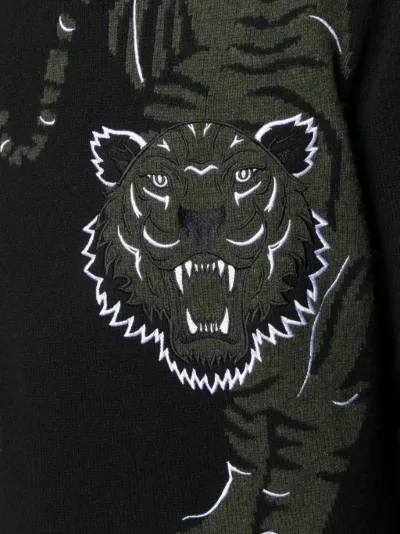Kenzo tiger embroidered jumper black 