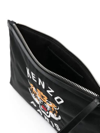 Kenzo Tiger Head motif clutch bag Eraldo US