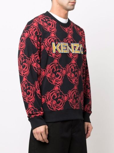 tiger pattern logo sweatshirt | Kenzo | Eraldo.com